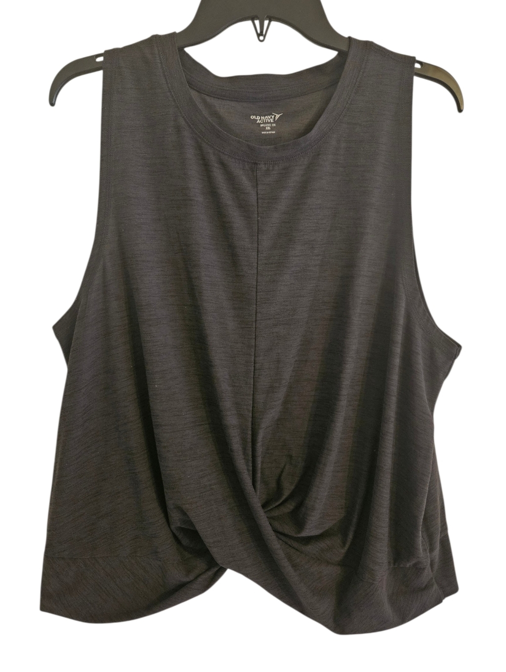 Old Navy Active Breathe On Charcoal Twist-Front Sleeveless Tank Top XXL